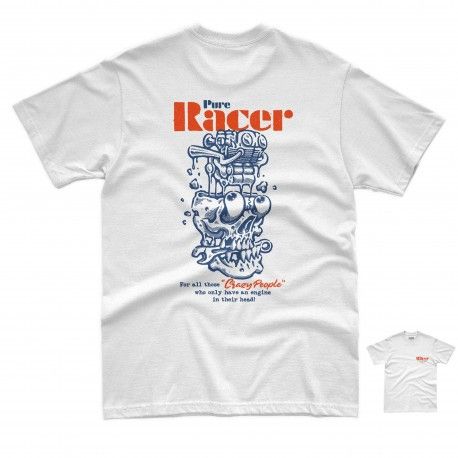 CAMISETA PURERACER BRAIN MOTO WHITE