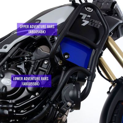 Defensa inferior TUBULARES PROTECCION MOTOR R&G NEGRO YAMAHA TENERE 700 19-21