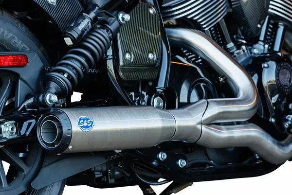 Sistema de escape 2-en-1 Qualifier S&S CYCLE  EXHAUST 2-1 QUALIFIER RACE - CHALLENGER - SS BRUSHED INDIAN CHIEF