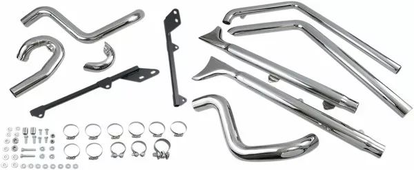 Sistema de escape True Duals con silenciadores Fishtail BASSANI XHAUST EXHAUST FTAIL 33"W/BAF 07