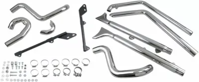 Sistema de escape True Duals con silenciadores Fishtail BASSANI XHAUST EXHAUST FTAIL 33"W/BAF 07