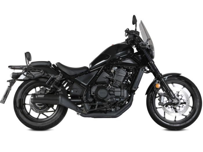 SILENCIADOR HR-1 ACERO INOXIDABLE NEGRO TAPA CORTA CARBONO MIVV HONDA CMX 1100 REBEL