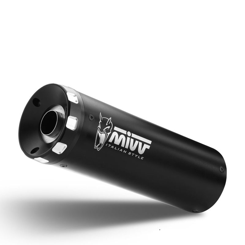SILENCIADOR HR-1 ACERO INOXIDABLE NEGRO TAPA CORTA CARBONO MIVV HONDA CMX 1100 REBEL