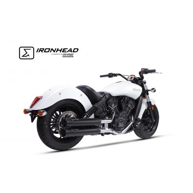 Escape Ixil SLIP ON - IRONHEAD ROUND BLACK - INDIAN SCOUT 15-23/ INDIAN SCOUT BOBBER 15-23