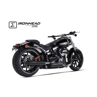 Escape Ixil SLIP ON - IRONHEAD ROUND BLACK - HARLEY DAVIDSON SOFTAIL BREAKOUT 2013-2016