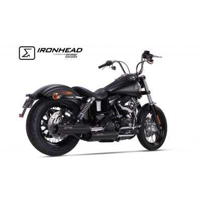 Escape Ixil SLIP ON - IRONHEAD ROUND BLACK - HARLEY DAVIDSON DYNA STREET BOB 2006-2016