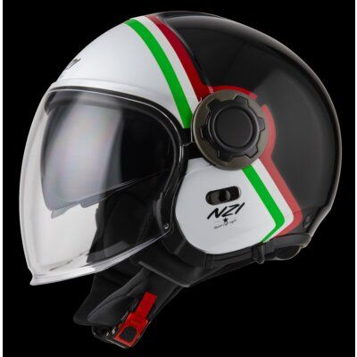 Casco jet NZI RINGWAY 2 DUO SKYLINE BLACK&WHITE ITALY