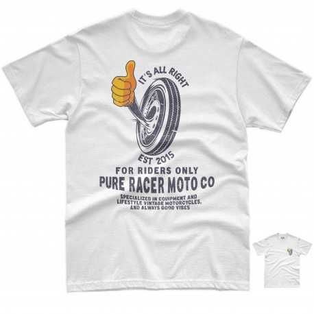 CAMISETA PURERACER ITS ALL RIGHT WHITE