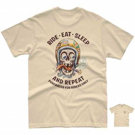 CAMISETA PURERACER RIDE-EAT-SLEEP YELLOW BUTTER