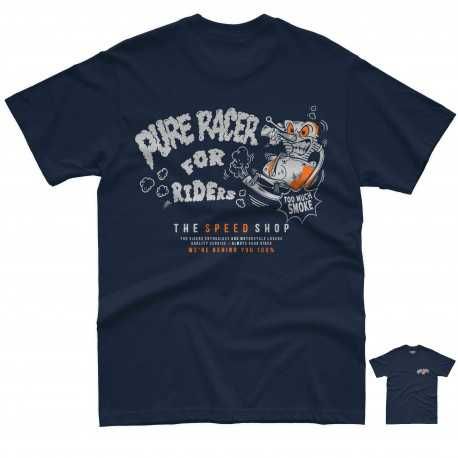 CAMISETA PURERACER TOO MUCH SMOKE BLUE NAVY