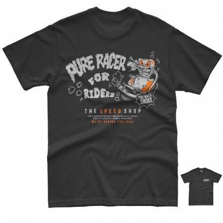 CAMISETA PURERACER TOO MUCH SMOKE BLACK