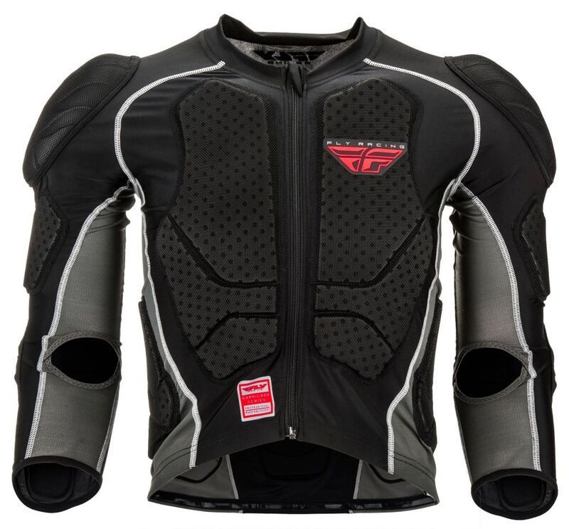 Peto integral FLY RACING Barricade (con cremallera) - Negro