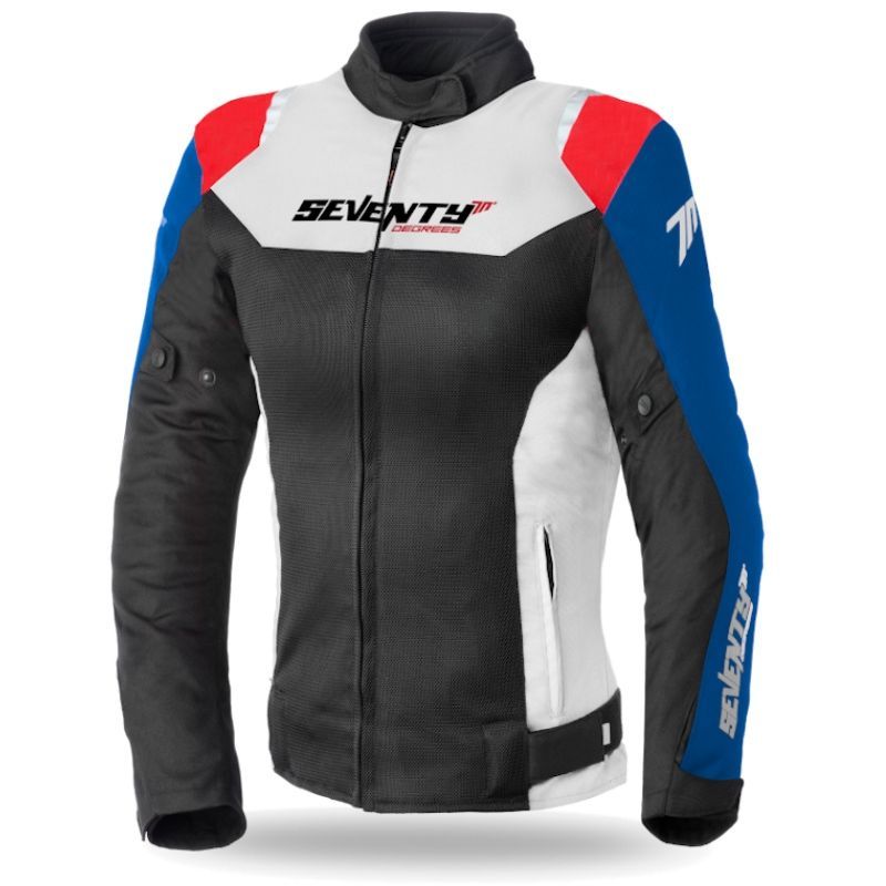 CHAQUETA SD-JR50 VERANO RACING MUJER NEGRA/ROJA/AZUL