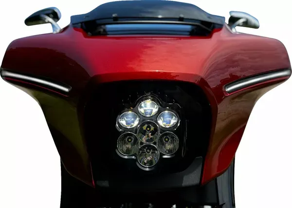 Foco delantero LED Shark Demon™ CUSTOM DYNAMICS HEADLIGHT SHARK DEMON LED HOMOLOGADO para Harley Street Glide