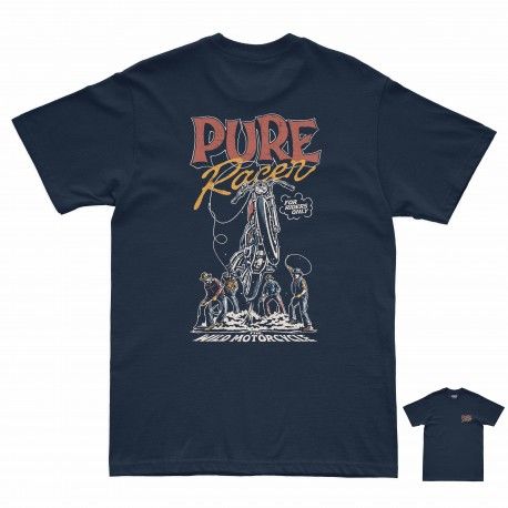 CAMISETA PURERACER WILD MOTORCYCLE BLUE NAVY