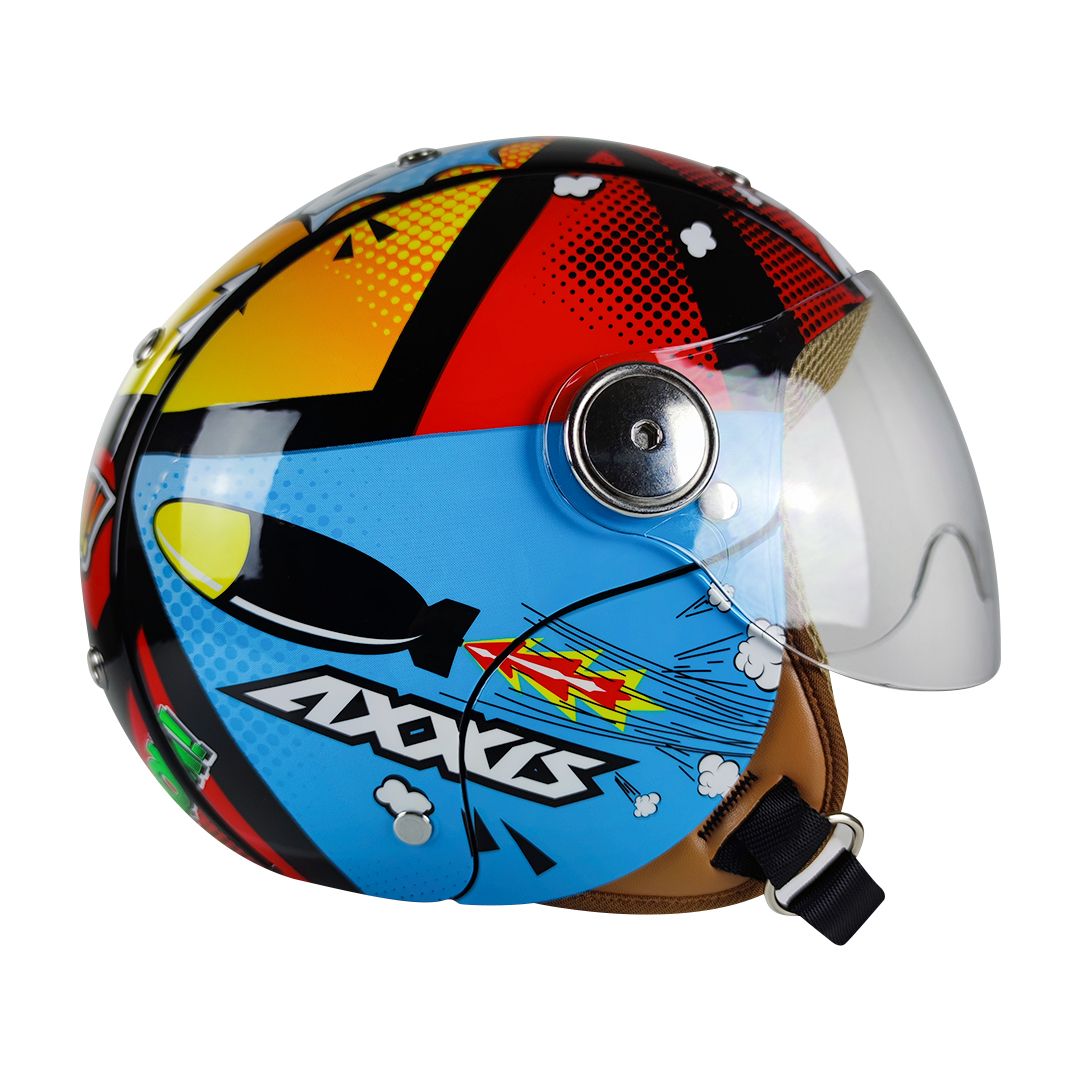Casco Jet Axxis Infantil Puppy B103d Comic