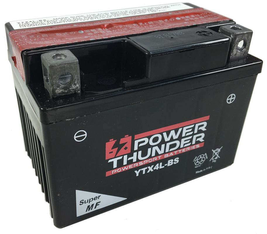 BATERÍA POWER THUNDER CTX4L-BS SIN MANTENIMIENTO