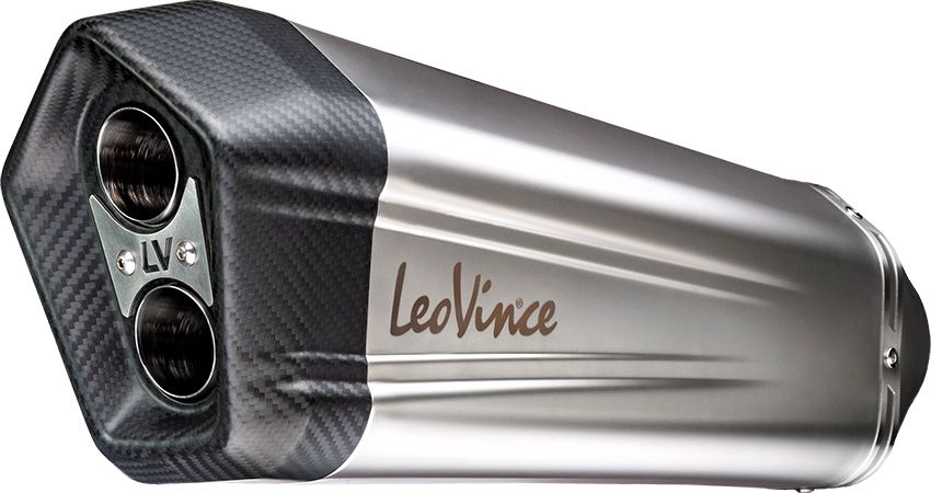 Escape LV-12 R Black Edition Slip-On Muffler LEOVINCE MUFFLER LV12 HONDA CRF1000L AFR TWIN BK SS/TITANIO