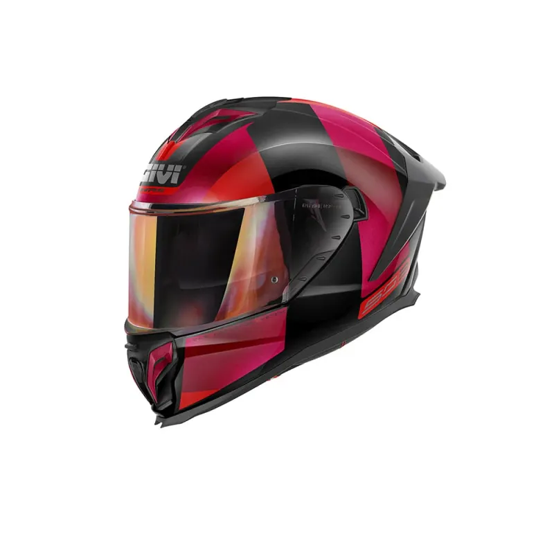 GIVI CASCO FULL H503 VISION BLACK BORD . RED - VNBR