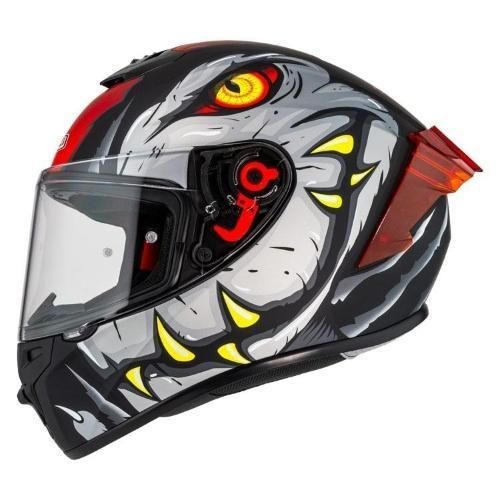 TRENDY 3 STREAM RAPTOR BLACK&GREY&RED S MATT CLEAR + TINTED VISOR