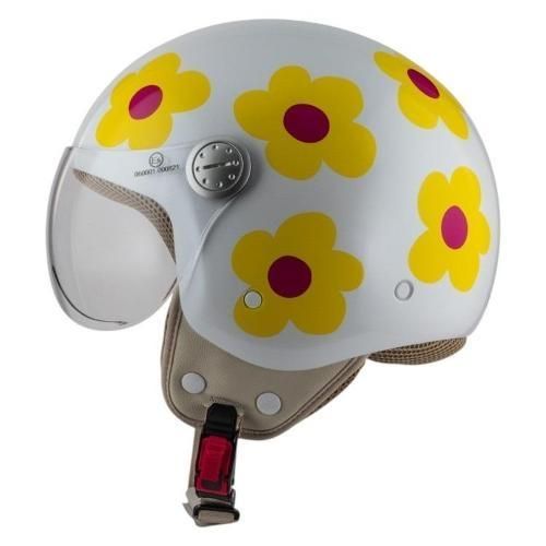 Casco AGATHA RUIZ DE LA PRADA PASARELA MARGARITAS NARANJA Y ROSA