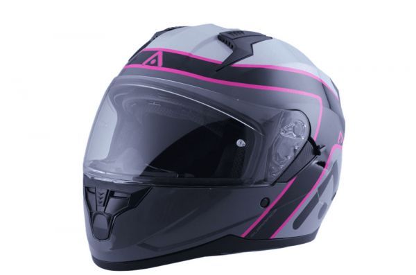 Casco Modular ADN STELVIO WARMUP GREY NEON PINK