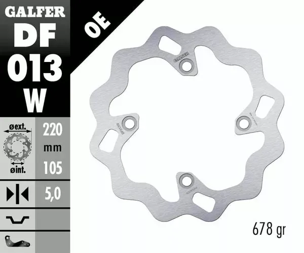 Disco de freno Wave® GALFER para Honda CBR/ TRX,  TRIUMPH Speed Triple/ TT/ Daytona