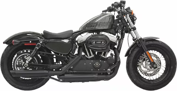 Silenciadores Slip-On Firepower Series BASSANI XHAUST MUFFLR BK/BK SLSH para HD 14-19XL