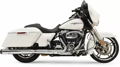Silenciadores Slip-On Quick Change Series BASSANI XHAUST MUFFLERS 4" QUICK CHANGE | para HD FLT 18-24 - CHROME/BLACK