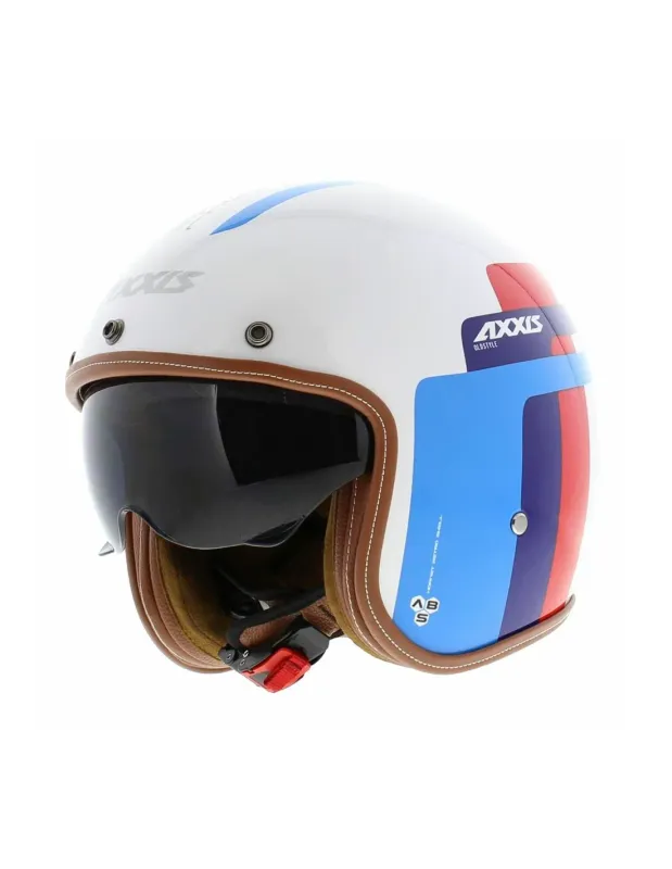 Casco AXXIS-CASCO OF507SV HORNET SV OLD STYLE A7 AZUL PERLA BRILLO