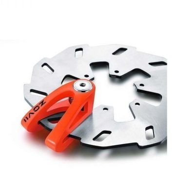 CANDADO DISCO ZOVII ZV6 NARANJA FLUOR