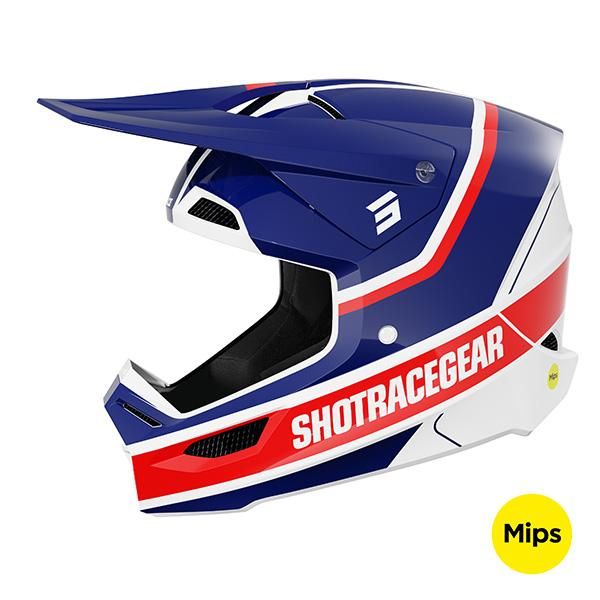 Casco Shot RACE MYTHIC BLUE RED GLOSSY
