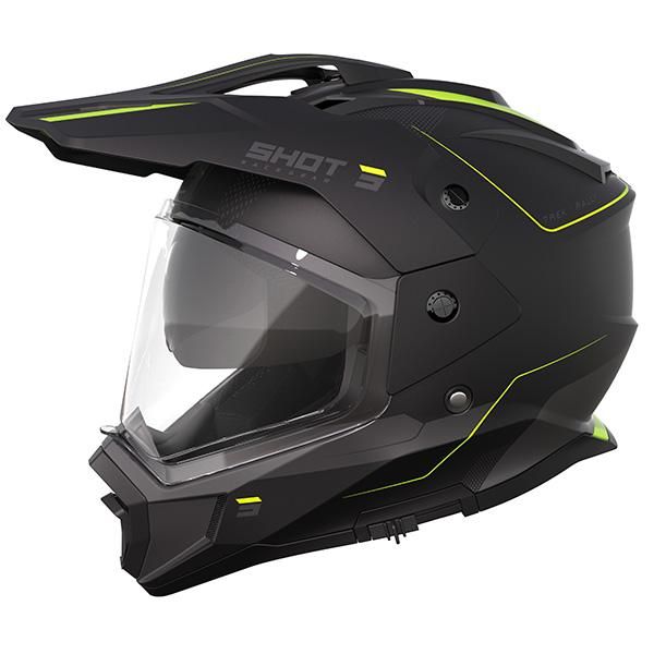 CASCO SHOT TREK MAX VISION RALLY BLACK NEON YELLOW MATT