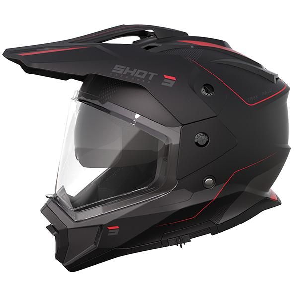 CASCO SHOT TREK MAX VISION RALLY BLACK RED MATT