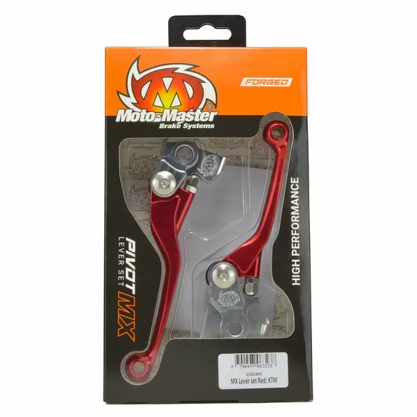 Set de manetas pivotantes MOTO-MASTER PIVOT LEVER SET RED