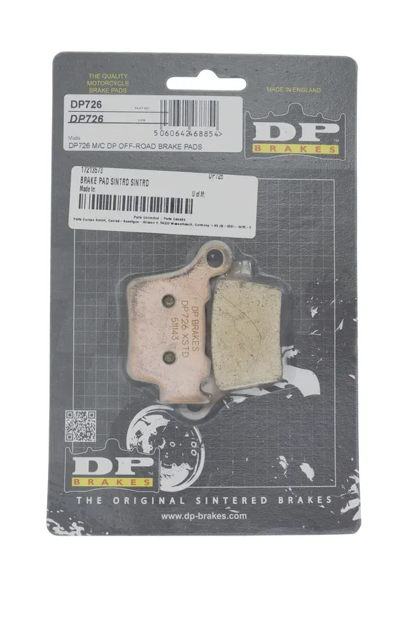 Pastillas de freno metal sinterizado DP Brakes GAS  GAS MC/ HUSQVARNA TC/ KTM SX