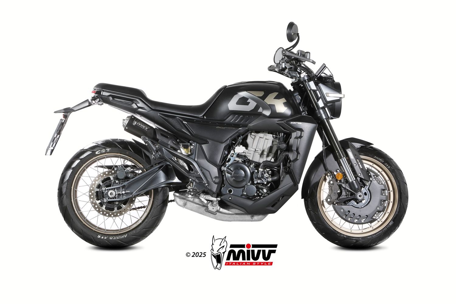 Escape Mivv X-M1 INOX NEGRO ZONTES ZT 350 GK 2022 > 2025