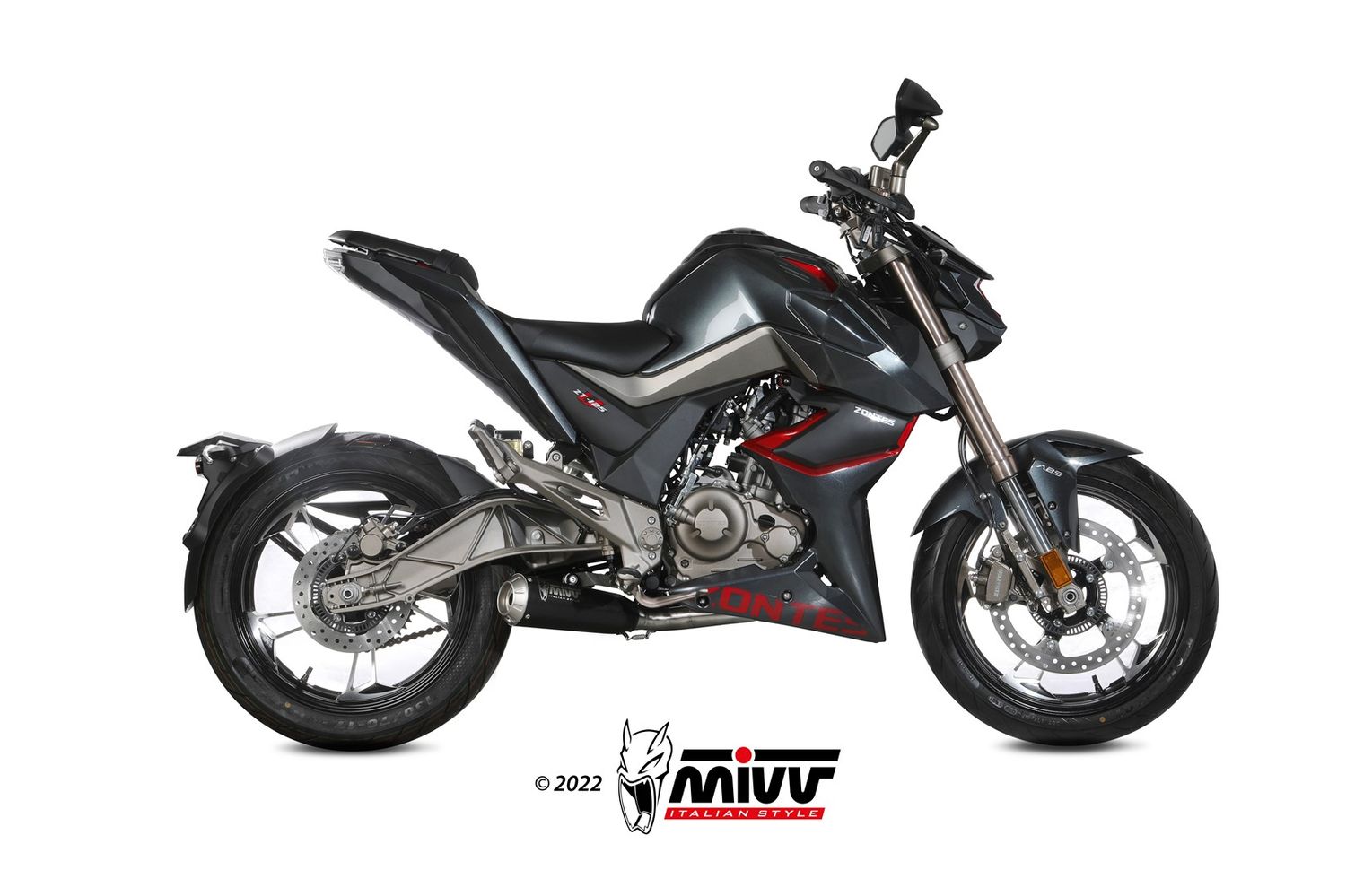 Escape Mivv X-M1 INOX NEGRO ZONTES ZT 125 U 2021 > 2024