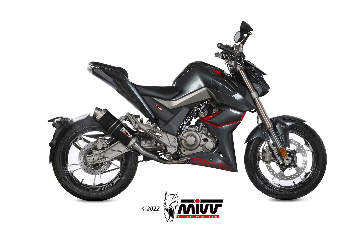 Escape Mivv GP INOX NEGRO ZONTES ZT 125 U 2021 > 2024
