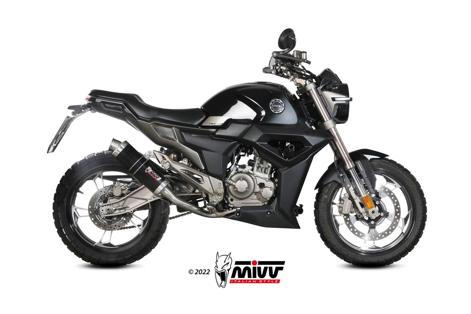 Escape Mivv GP INOX NEGRO ZONTES ZT 125 G1 2021 > 2024