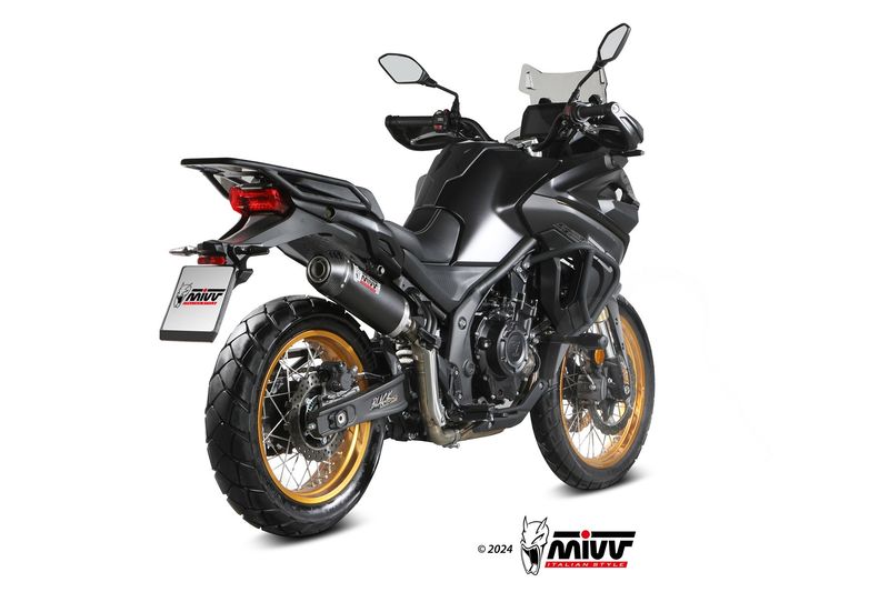 Escape Mivv OVALADO DE ACERO INOXIDABLE NEGRO CON COPA DE CARBONO VOGE VALICO 525 DSX 2024 > 2025