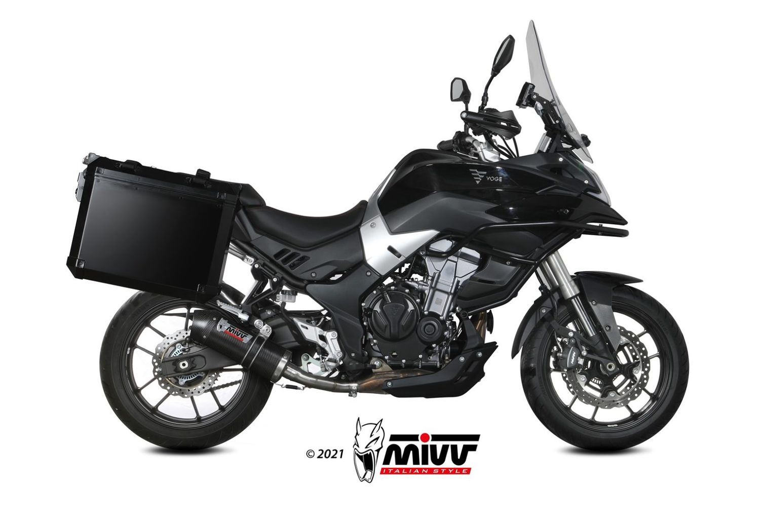 Escape Mivv CARBONO OVALADO CON COPA DE CARBONO VOGE VALICO 500 DS / DSX 2021 > 2024