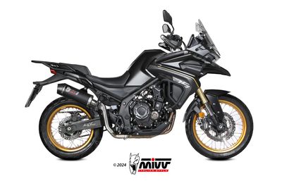 Escape Mivv OVALADO DE ACERO INOXIDABLE NEGRO CON COPA DE CARBONO VOGE VALICO 900 DSX 2024 > 2025