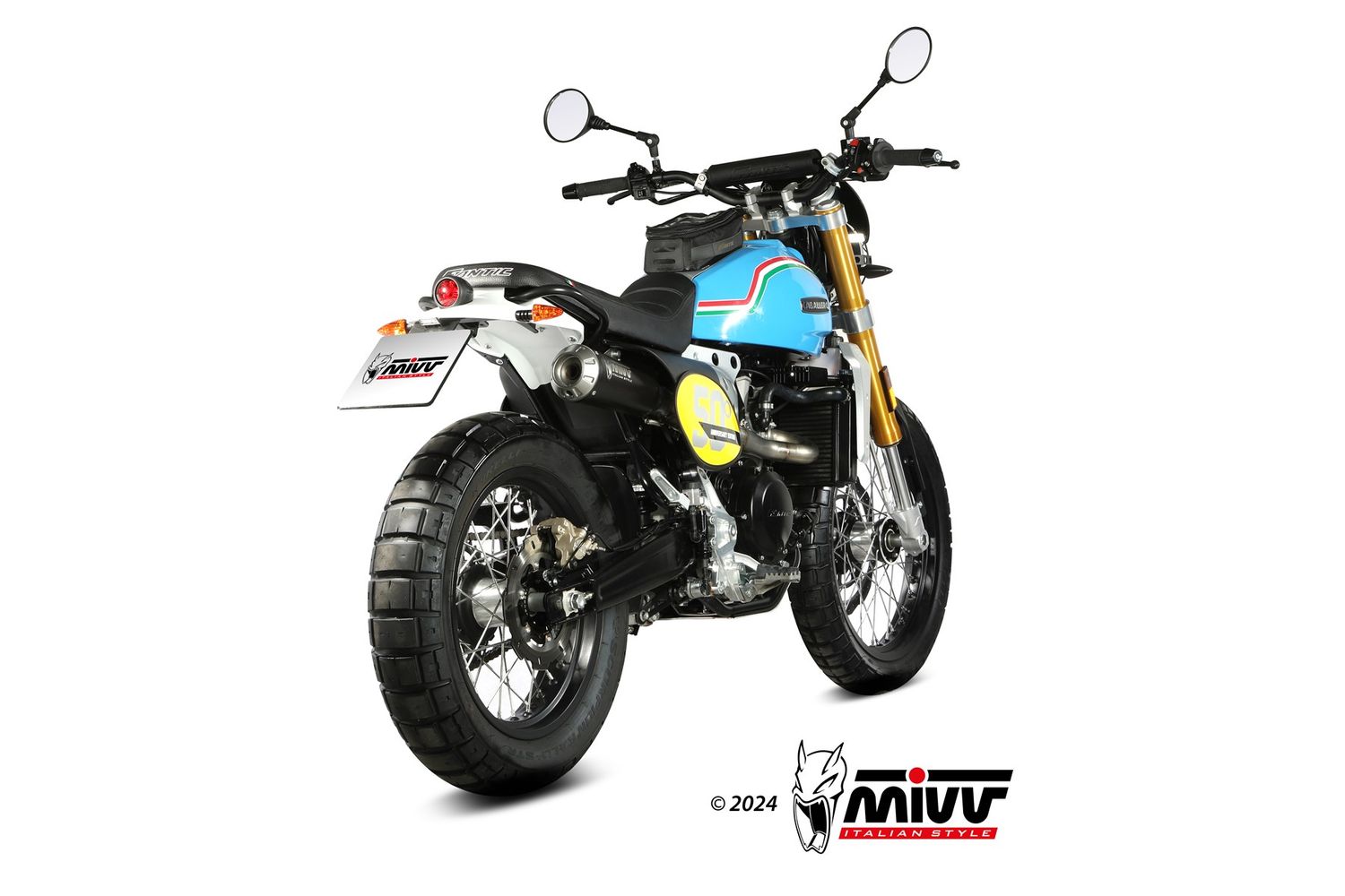 Escape Mivv X-M1 INOX NEGRO FANTIC CABALLERO 500 2021 > 2024