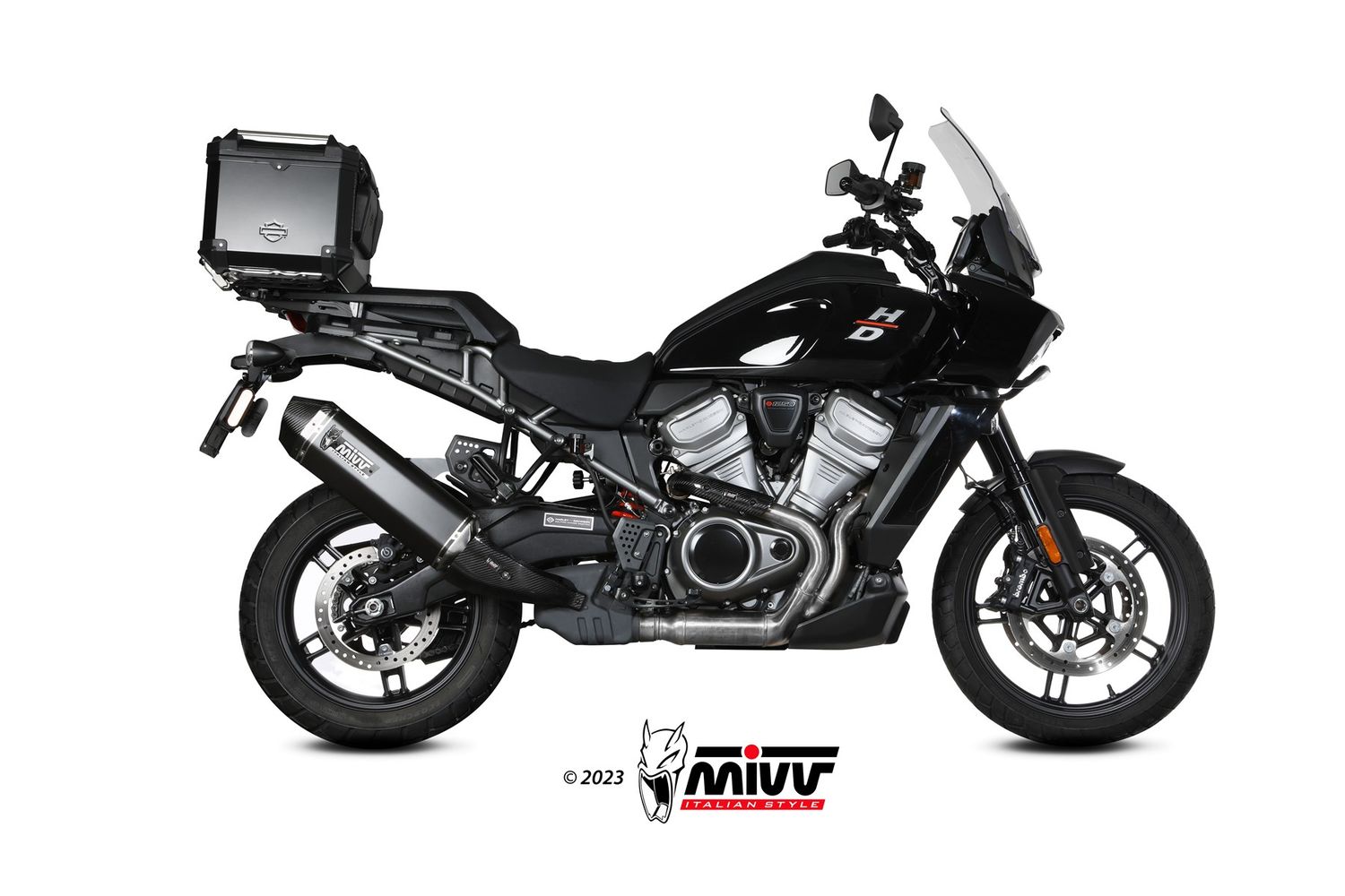 Escape Mivv SPEED EDGE ACERO INOXIDABLE NEGRO HARLEY DAVIDSON PAN AMERICA / ESPECIAL 2021 > 2025