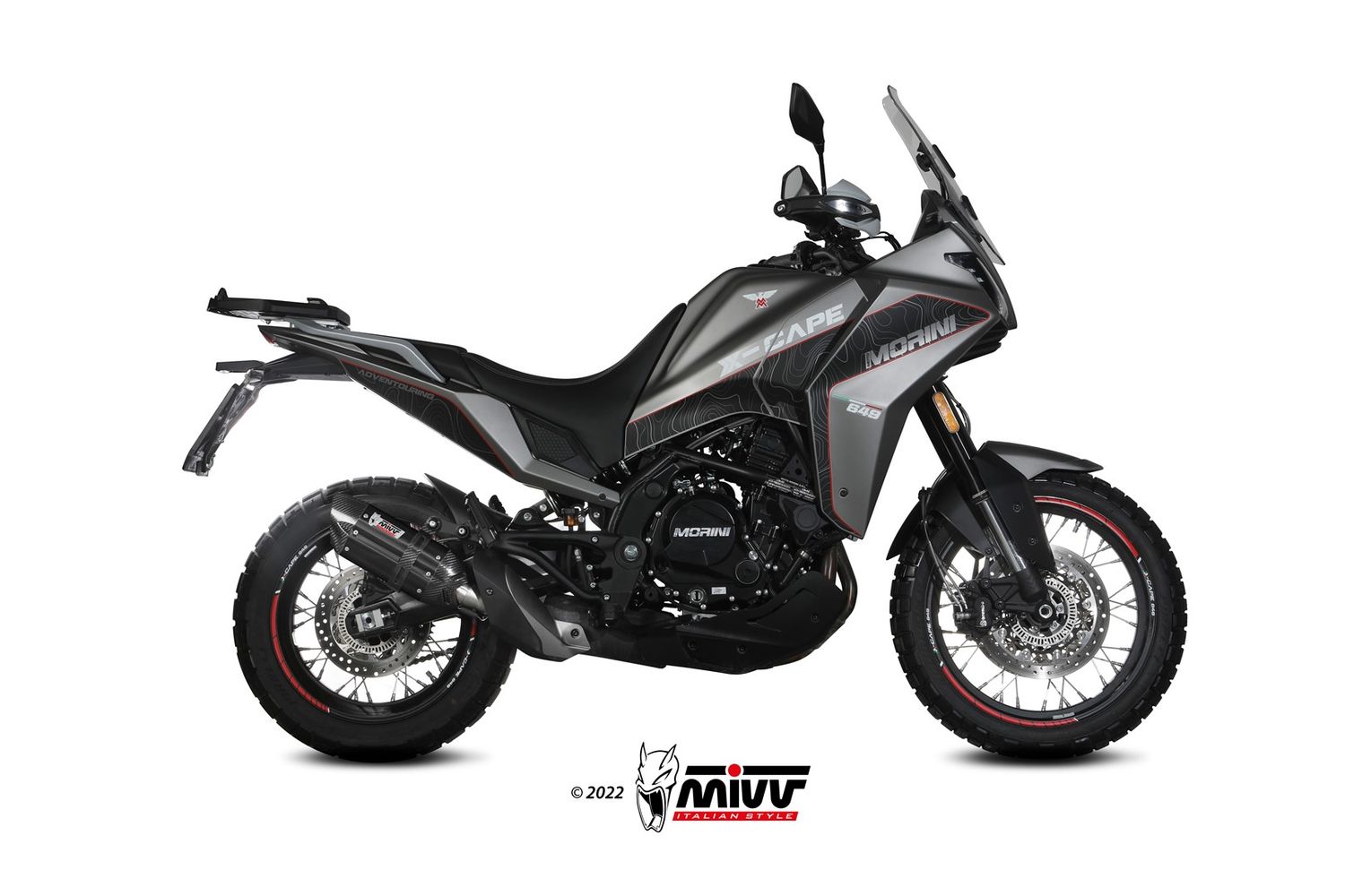 Escape Mivv SONIDO ACERO INOXIDABLE NEGRO MOTO MORINI X-CAPE 2021 > 2024