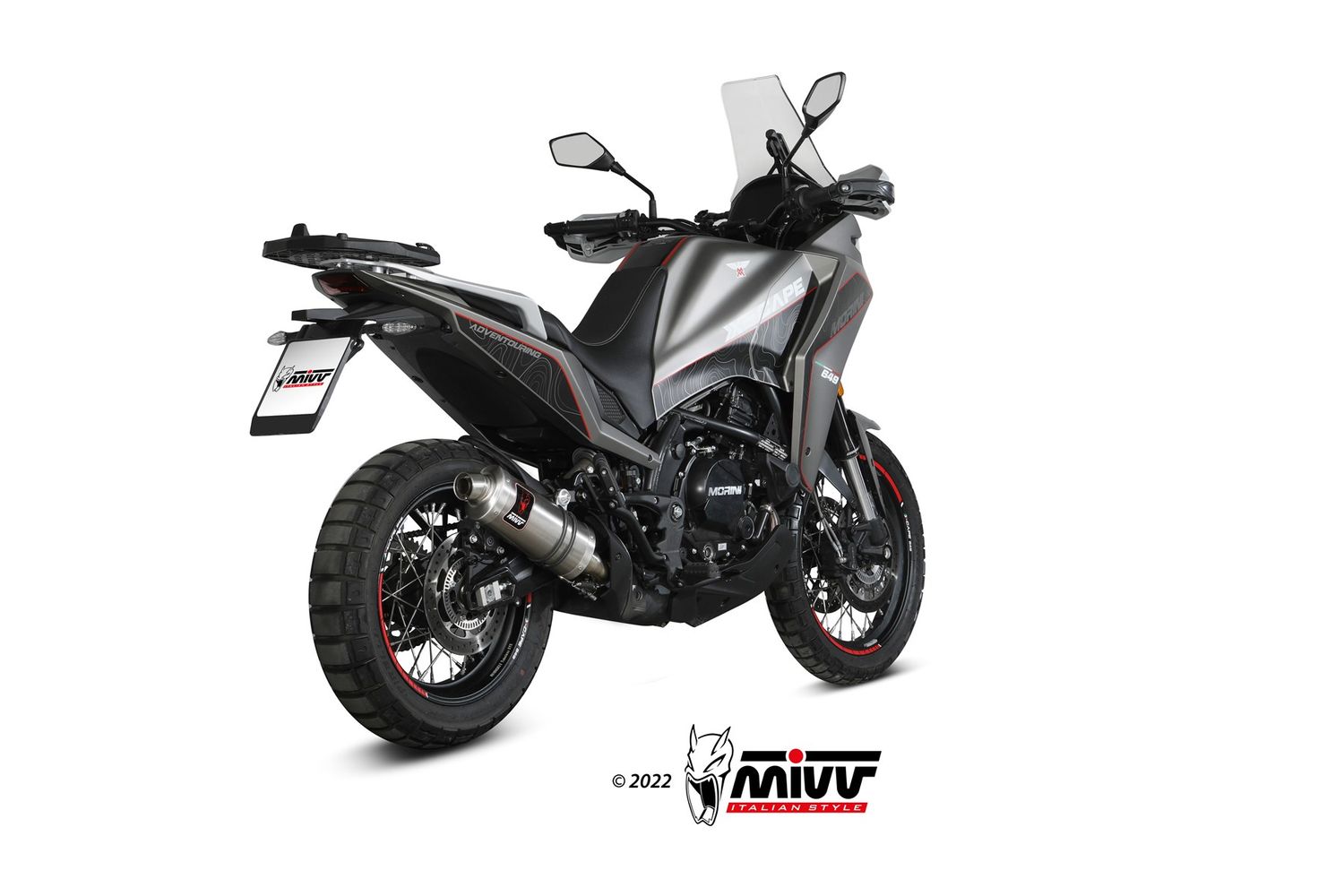 Escape Mivv ACERO INOXIDABLE DAKAR MOTO MORINI X-CAPE 2021 > 2024