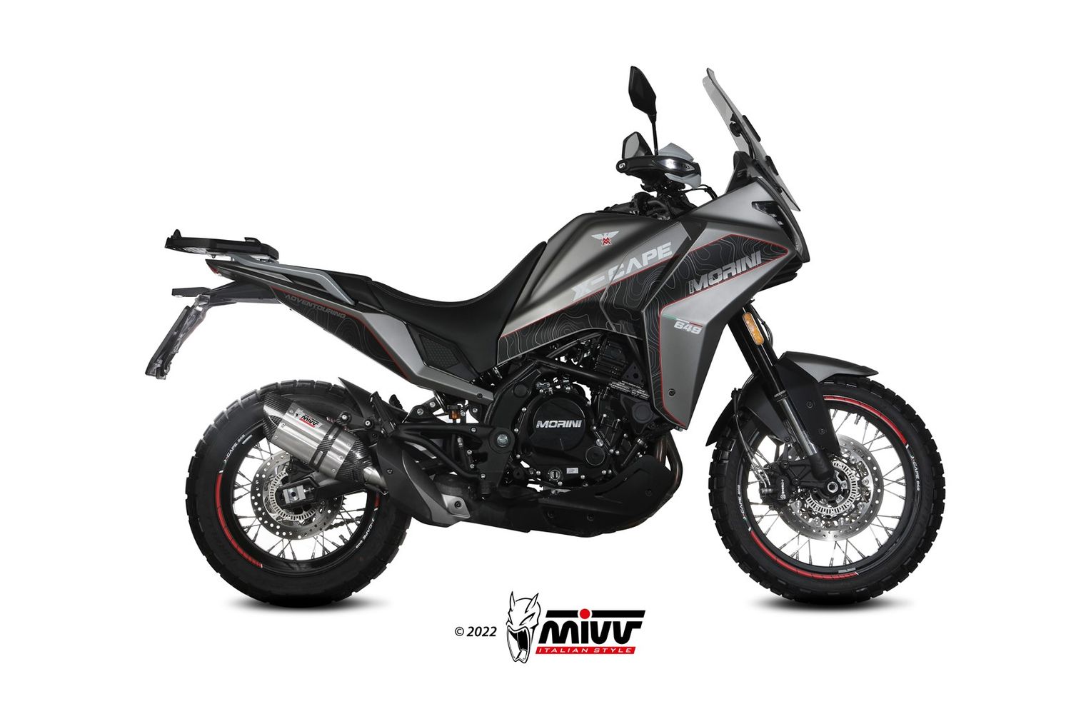 Escape Mivv SONIDO ACERO INOXIDABLE MOTO MORINI X-CAPE 2021 > 2024