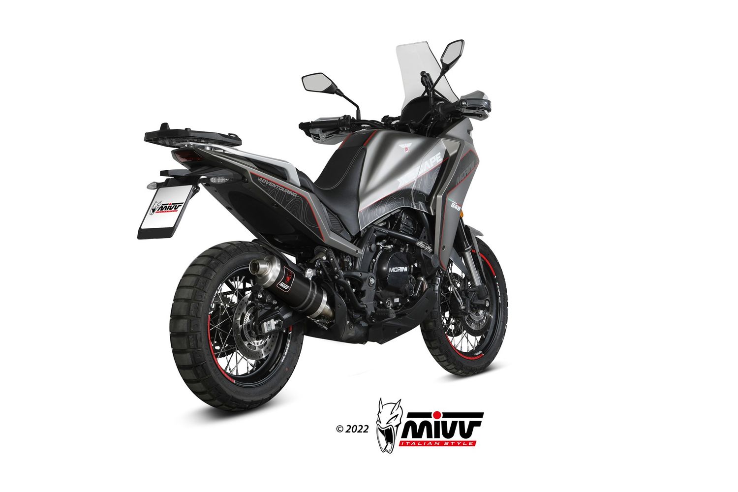 Escape Mivv ACERO INOXIDABLE NEGRO DAKAR MOTO MORINI X-CAPE 2021 > 2024