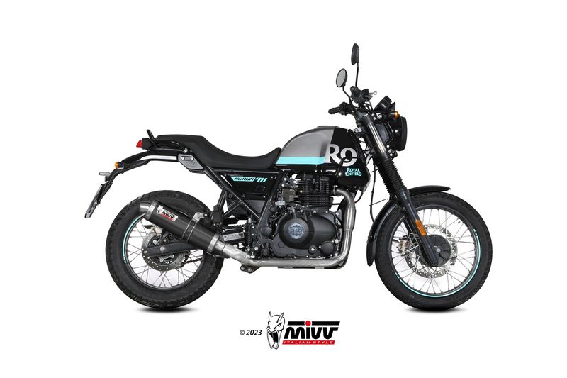 Escape Mivv OOVALADO ACERO INOXIDABLE NEGRO ROYAL ENFIELD SCRAM 411 2022 > 2024